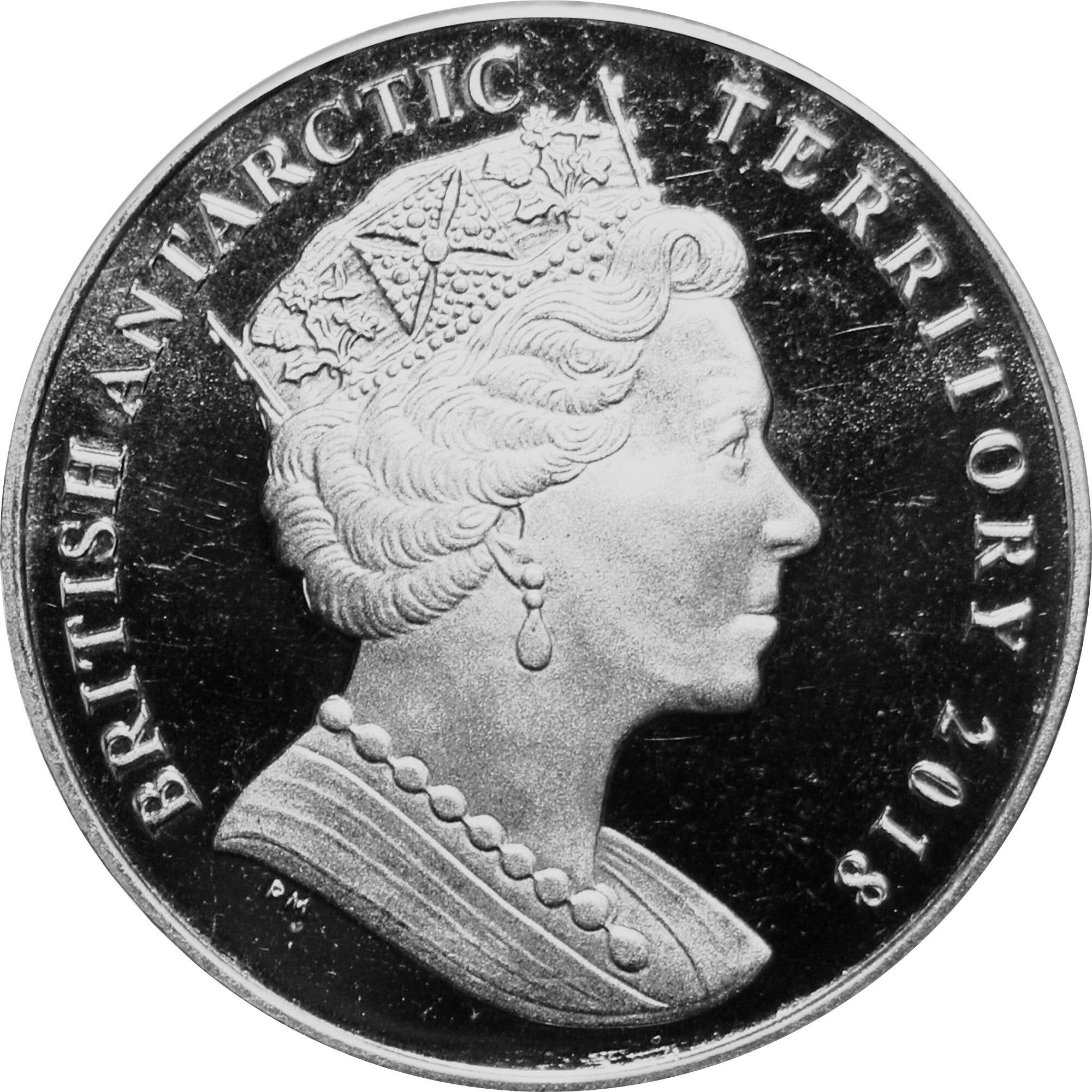British Antarctic Territory 2 Pounds - Elizabeth II Blue petrel obverse