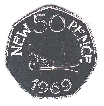 Guernsey 50 Pence - Elizabeth II 50th Anniversary of the 50 pence coin