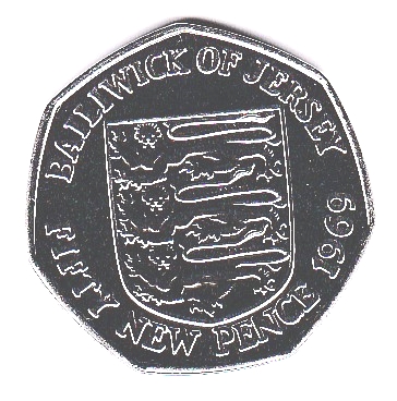 Jersey 50 Pence - Elizabeth II 50th Anniversary of the 50 pence coin