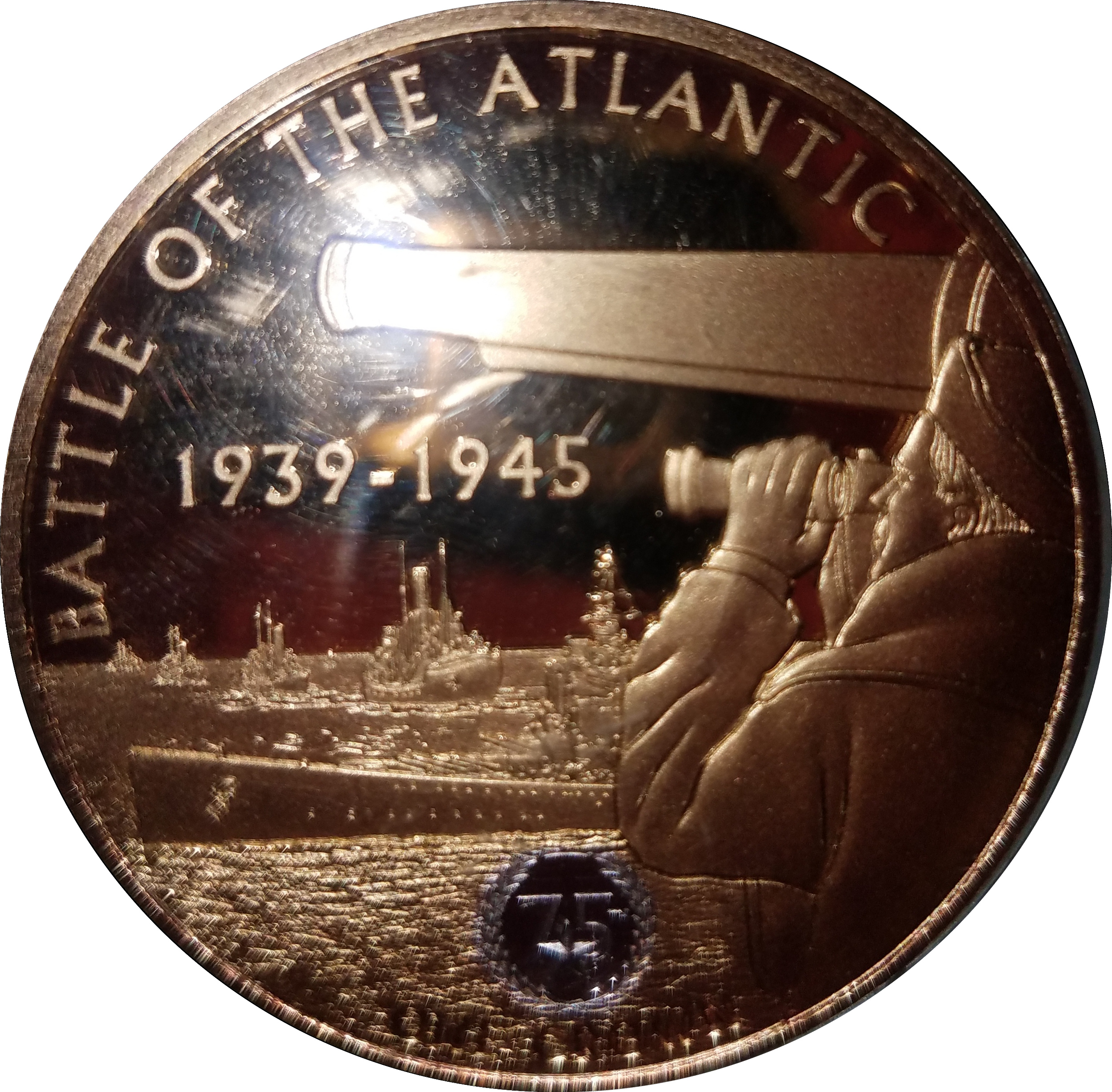 Tristan da Cunha 1 Crown - Elizabeth II Battle of the Atlantic reverse