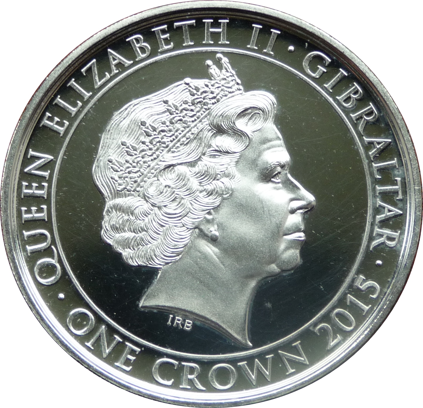 Gibraltar 1 Crown - Elizabeth II Sir Winston Churchill obverse