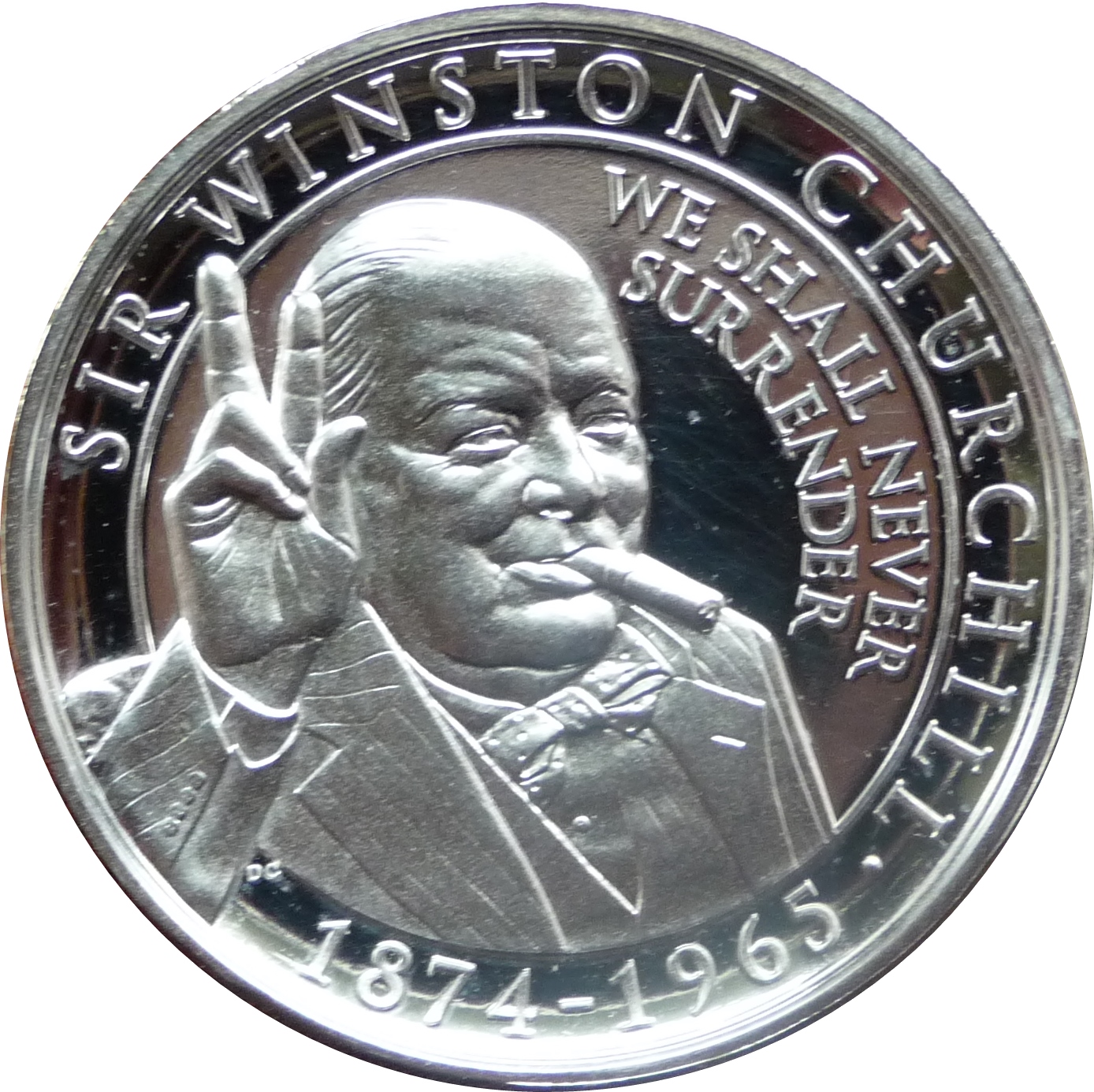 Gibraltar 1 Crown - Elizabeth II Sir Winston Churchill