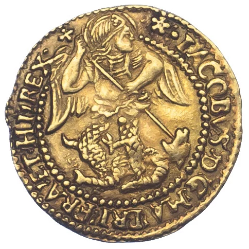 ½ Angel - James I 2nd coinage obverse