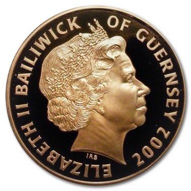 Guernsey 5 Pounds - Elizabeth II Duke of Wellington - Gold obverse