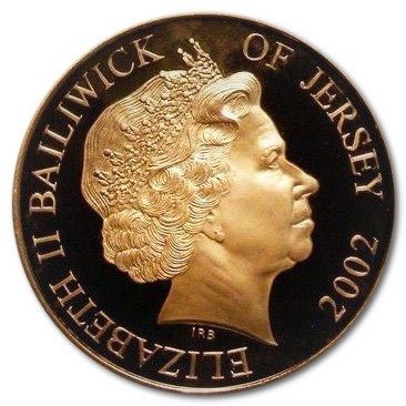 Jersey 5 Pounds - Elizabeth II Duke of Wellington - Gold obverse