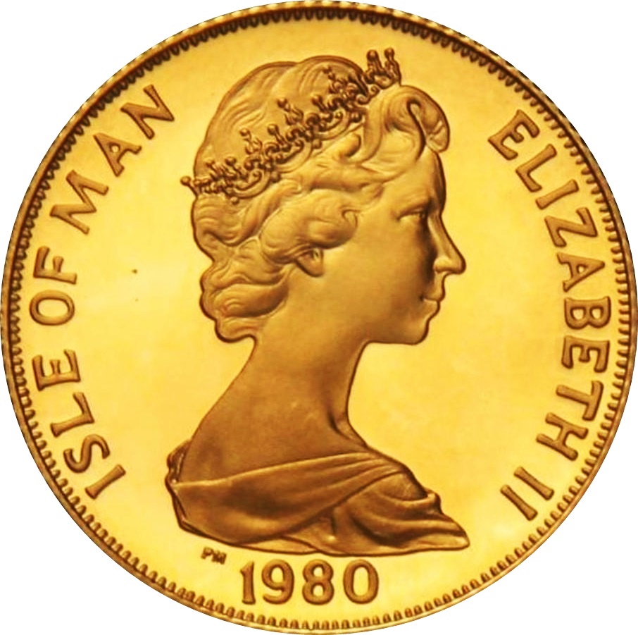 Isle of Man 1 Crown - Elizabeth II 80th Birthday Queen Mother obverse