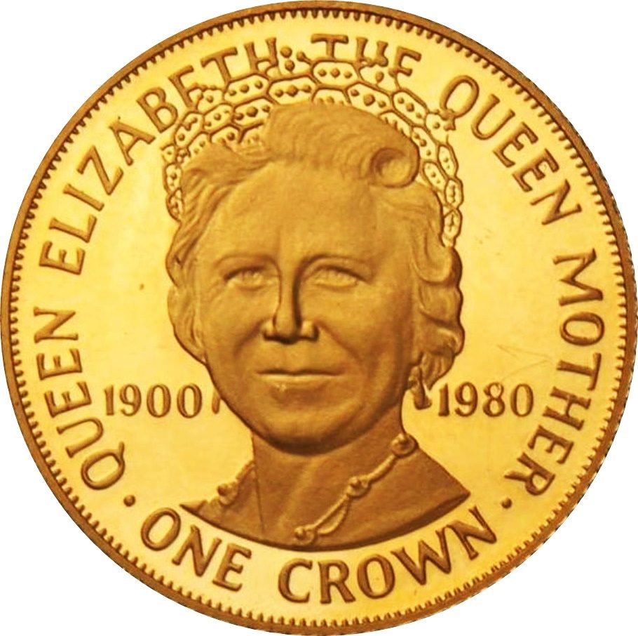 Isle of Man 1 Crown - Elizabeth II 80th Birthday Queen Mother