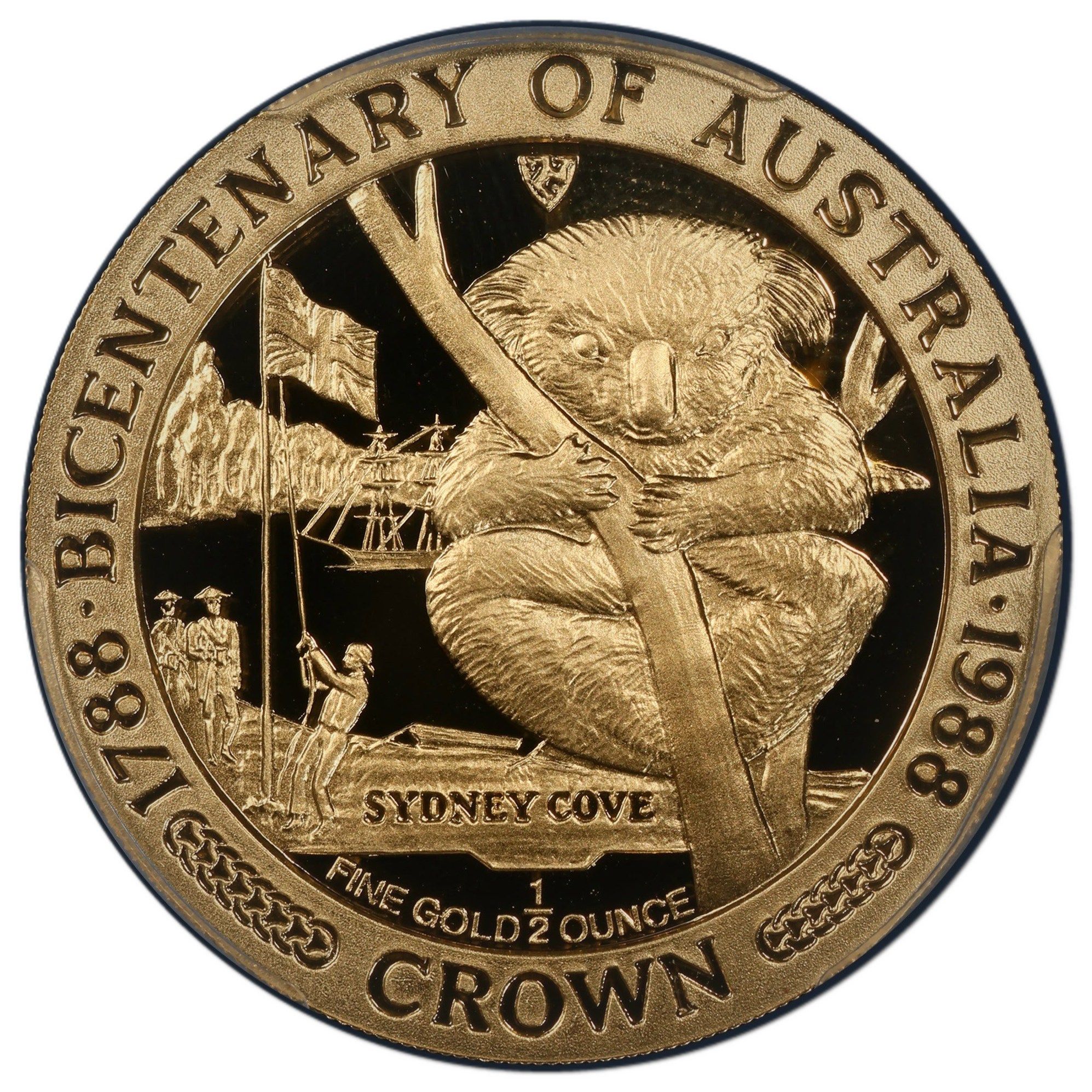 Isle of Man ½ Crown - Elizabeth II Bicentenary of Australia - Koala