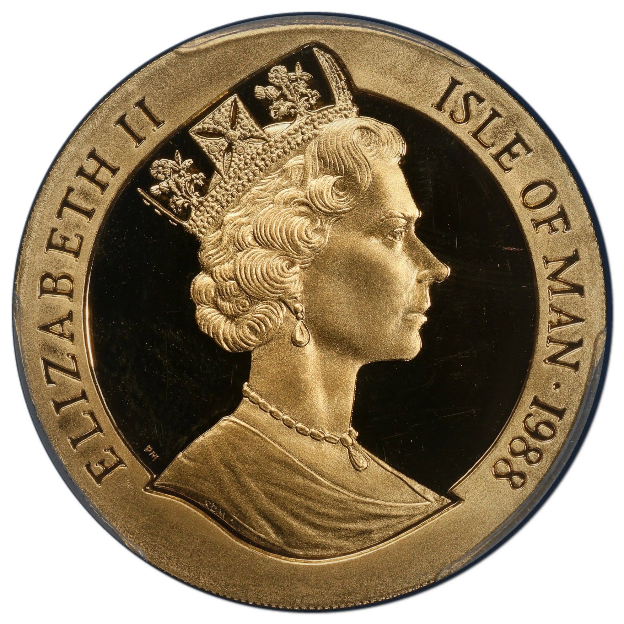 Isle of Man ½ Crown - Elizabeth II Bicentenary of Australia - Kangaroo obverse