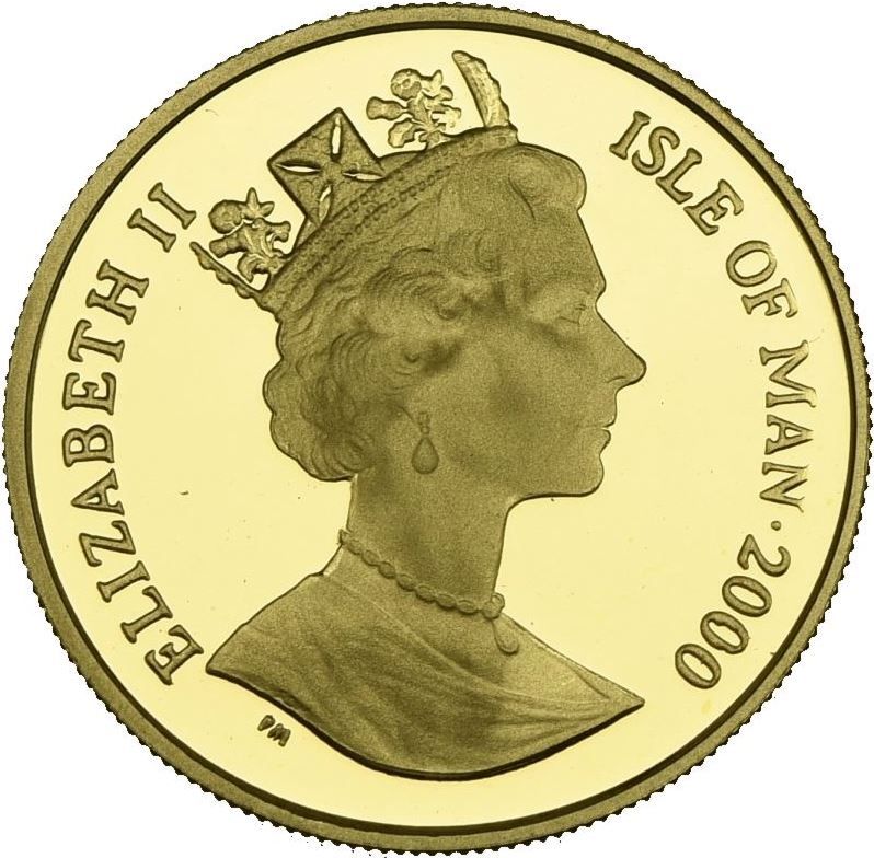 Isle of Man ⅕ Crown - Elizabeth II The Queen Mother's 100th Birthday obverse
