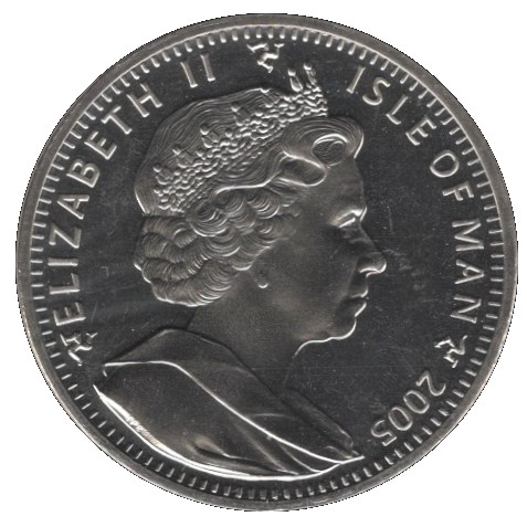 Isle of Man 1 Crown - Elizabeth II Harry Potter and Portkey obverse