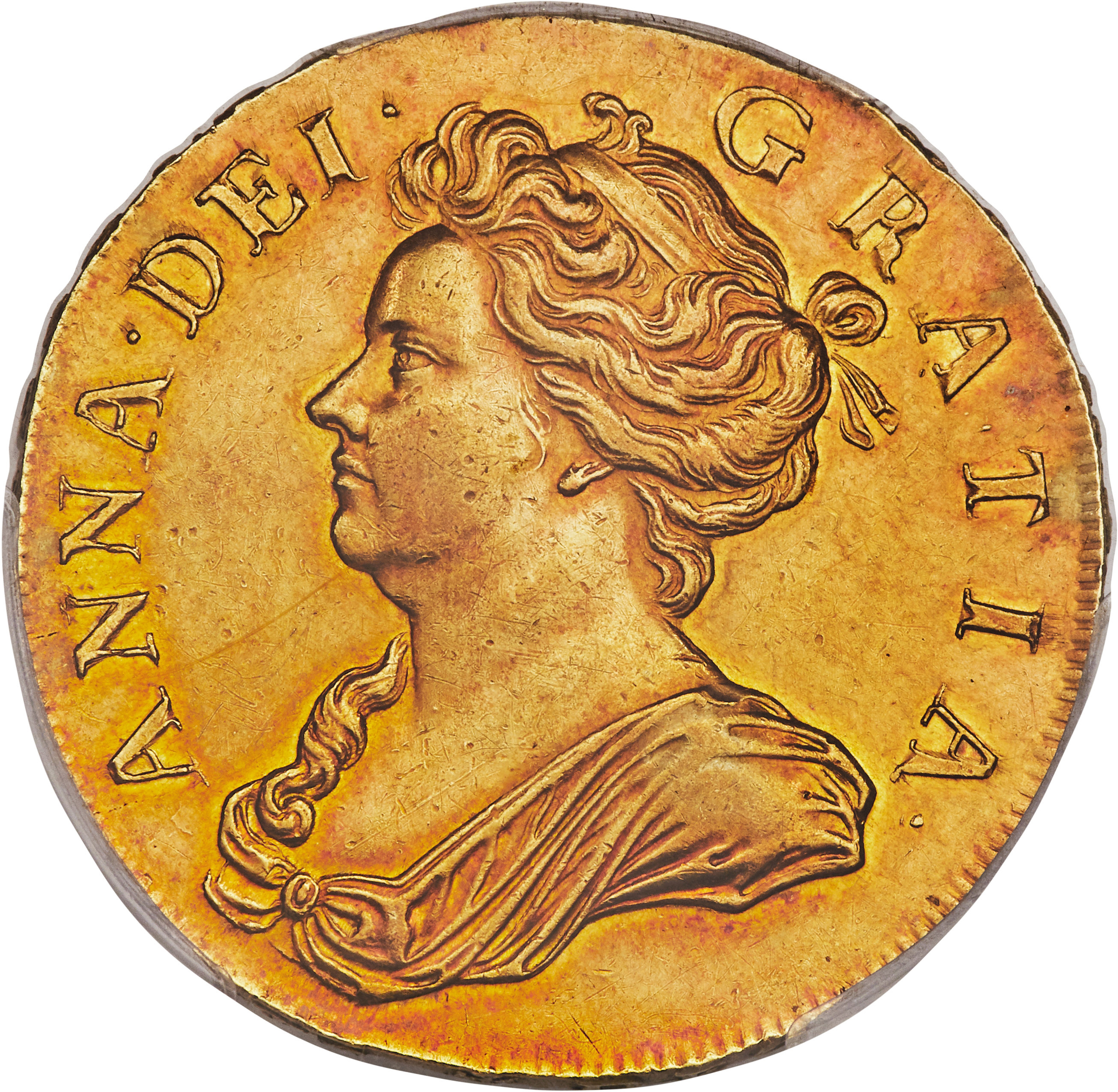 5 Guineas - Anne pre-union shields obverse