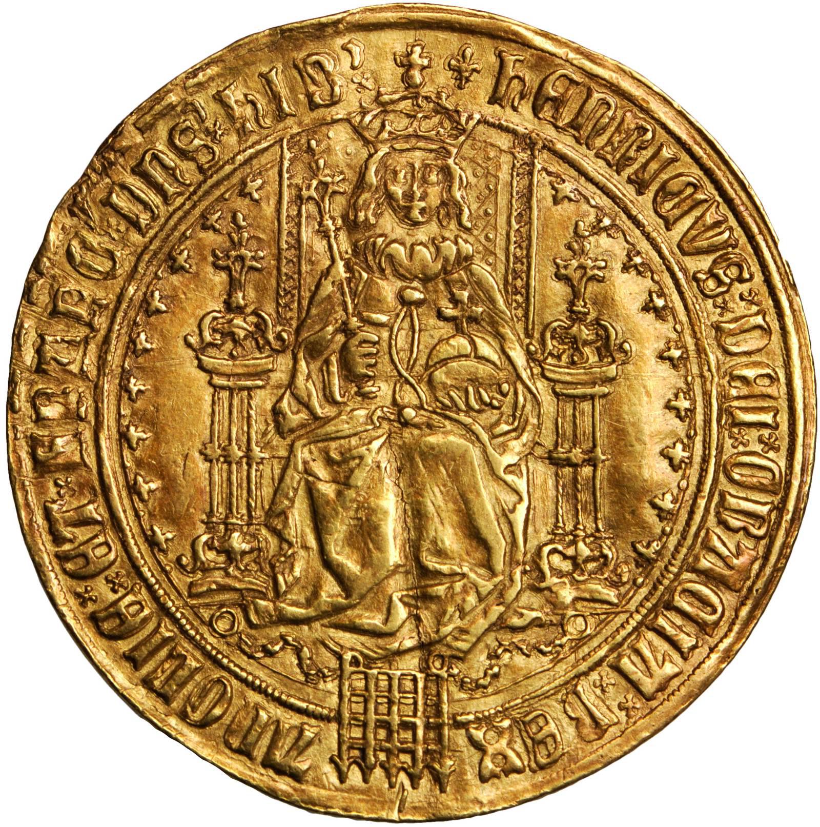 1 Sovereign - Henry VII Group V; lis/cross crosslet obverse