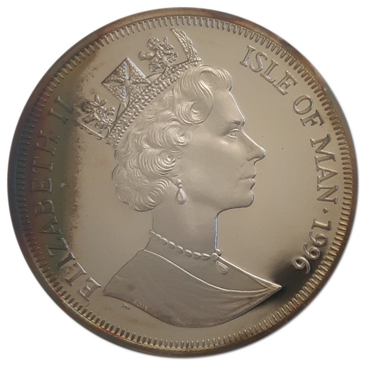 Isle of Man 1 Crown - Elizabeth II Euro 1996-Winner; Silver Proof obverse