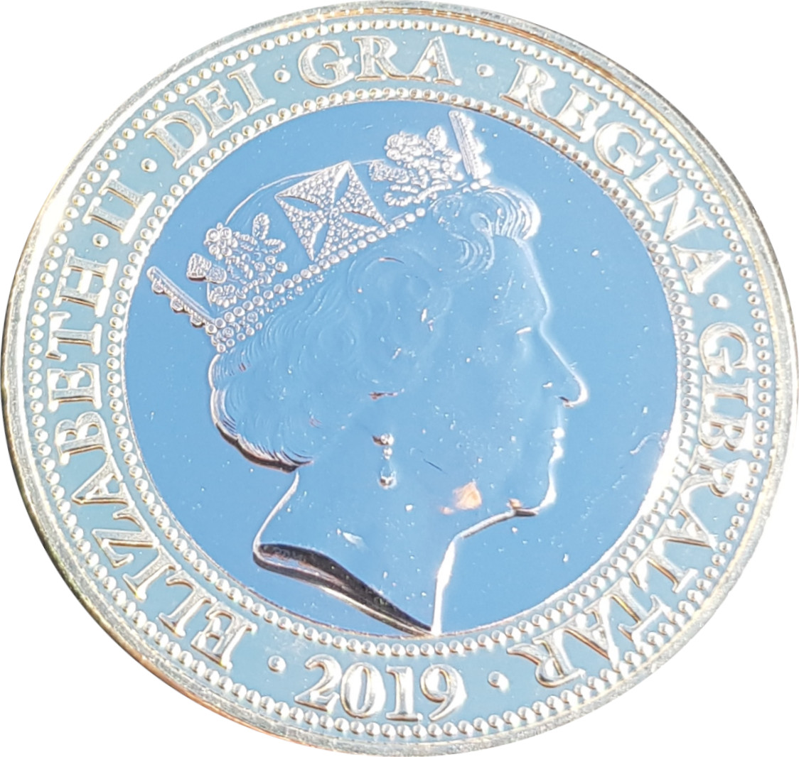 Gibraltar 2 Pounds - Elizabeth II Breast Cancer Support Gibraltar obverse
