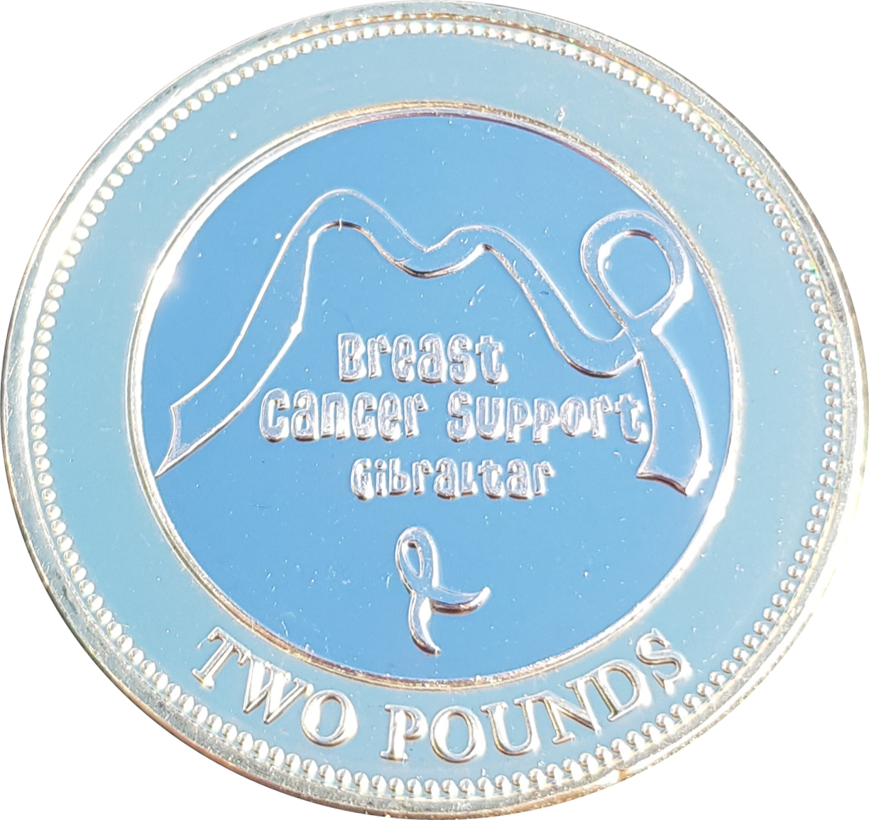 Gibraltar 2 Pounds - Elizabeth II Breast Cancer Support Gibraltar
