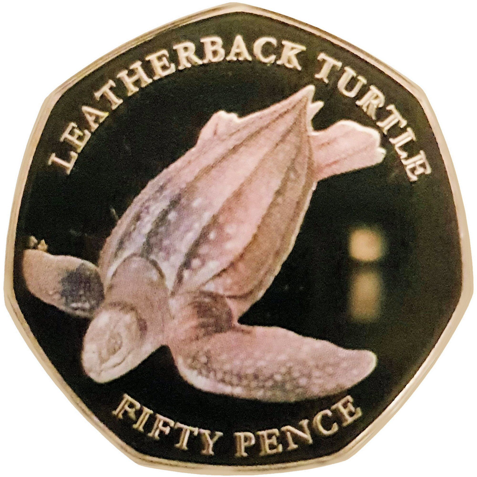 British Indian Ocean Territory 50 Pence - Elizabeth II Leatherback turtle reverse