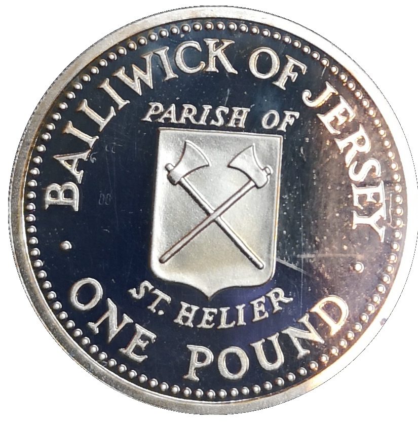 Jersey 1 Pound - Elizabeth II St. Helier; Silver Proof