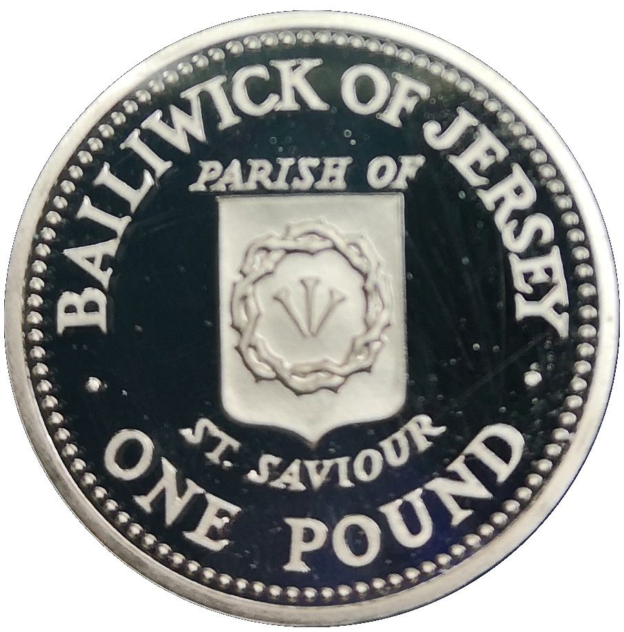 Jersey 1 Pound - Elizabeth II St. Saviour; Silver Proof