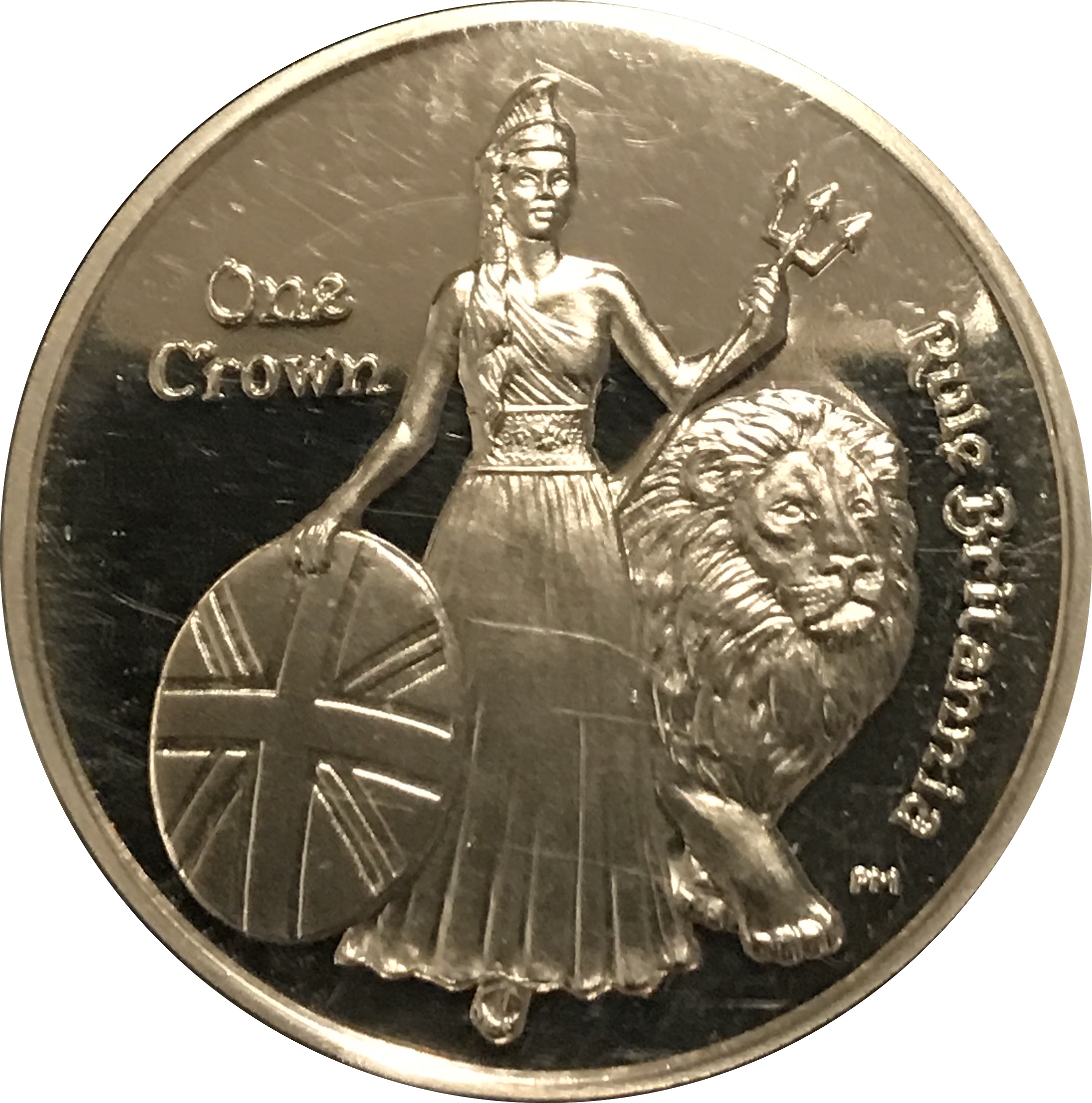 Ascension Island 1 Crown - Elizabeth II 275th Anniversary Composition Rule Britannia