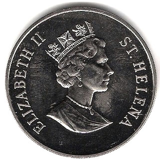Saint Helena 50 Pence - Elizabeth II Blue Whales; Silver Proof Issue obverse