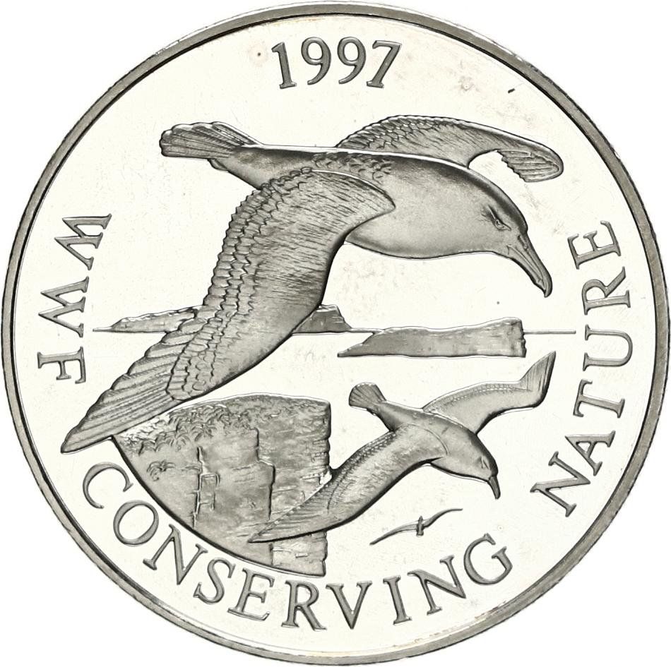 Falkland Islands 50 Pence - Elizabeth II Black-browned Albatross; Silver Proof Issue