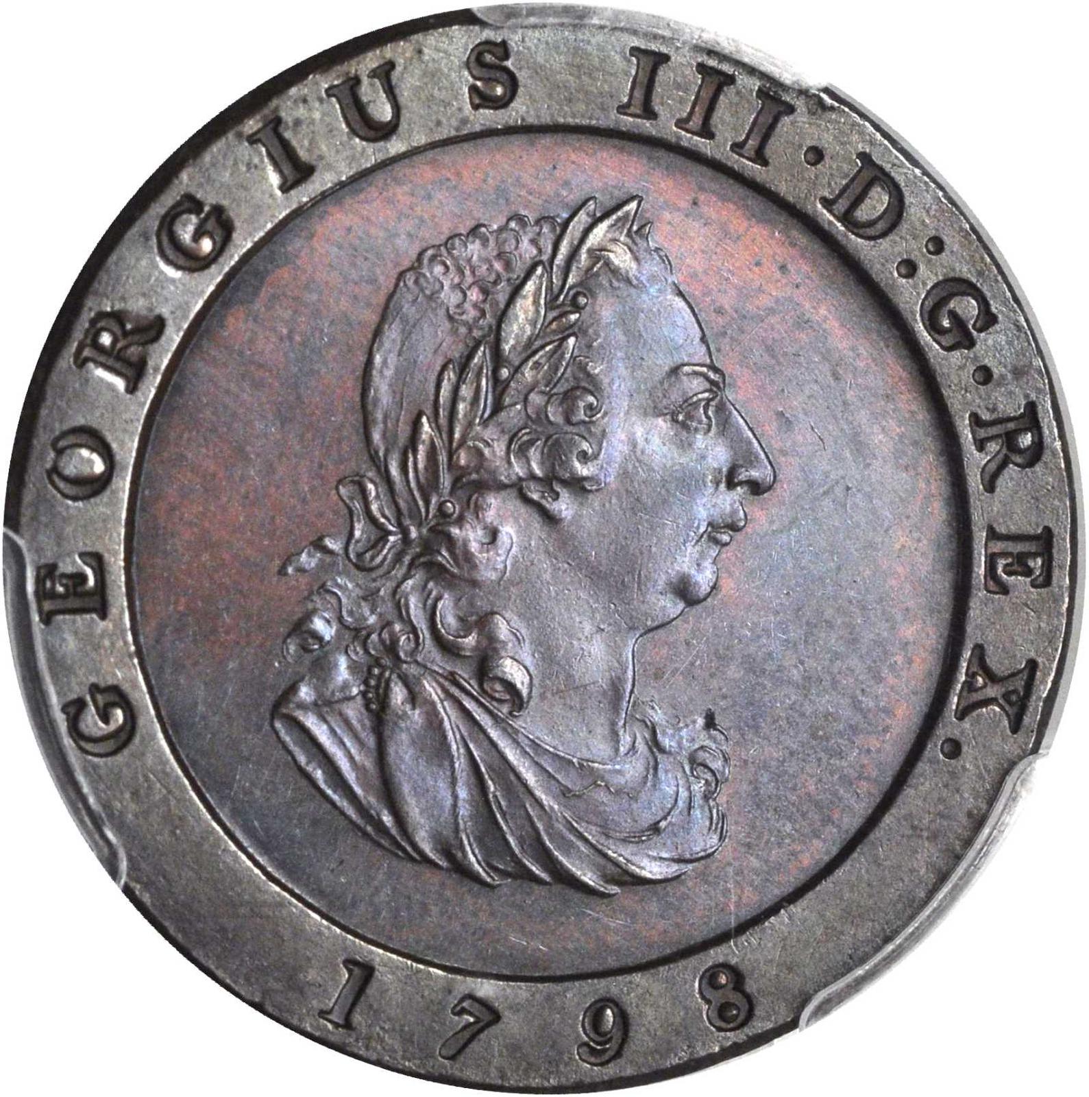 Isle of Man ½ Penny - George III Cartwheel obverse