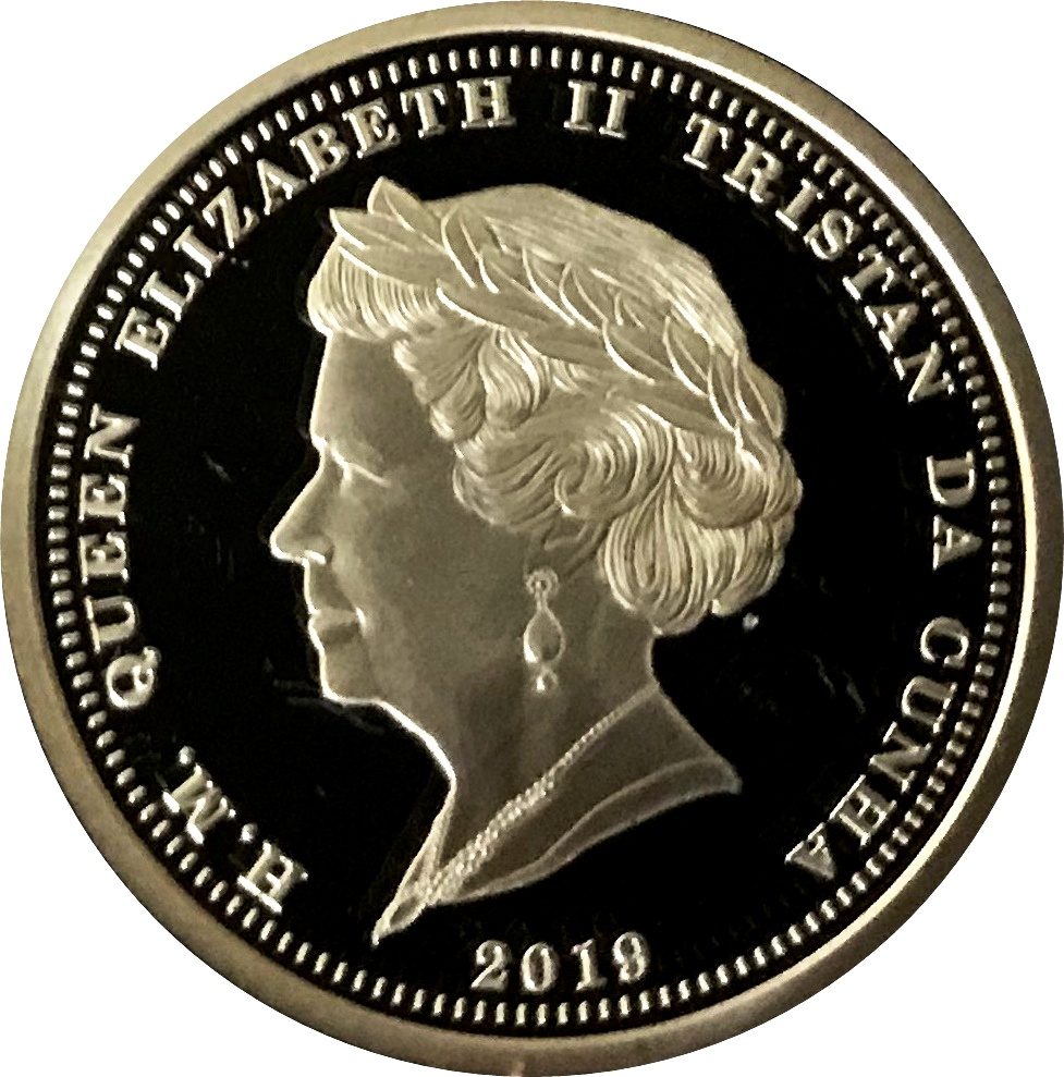 Tristan da Cunha ¼ Laurel - Elizabeth II 400th anniversary of the Laurel issue obverse