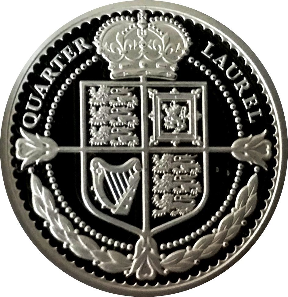 Tristan da Cunha ¼ Laurel - Elizabeth II 400th anniversary of the Laurel issue reverse
