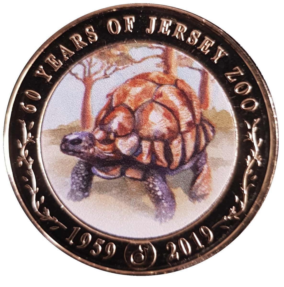 Jersey 2 Pounds - Elizabeth II 60th Anniversary of Jersey Zoo - Turtle
