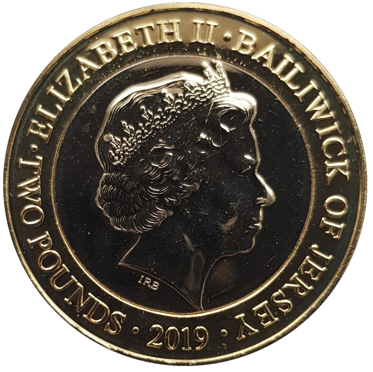 Jersey 2 Pounds - Elizabeth II 60th Anniversary of Jersey Zoo - Bat obverse
