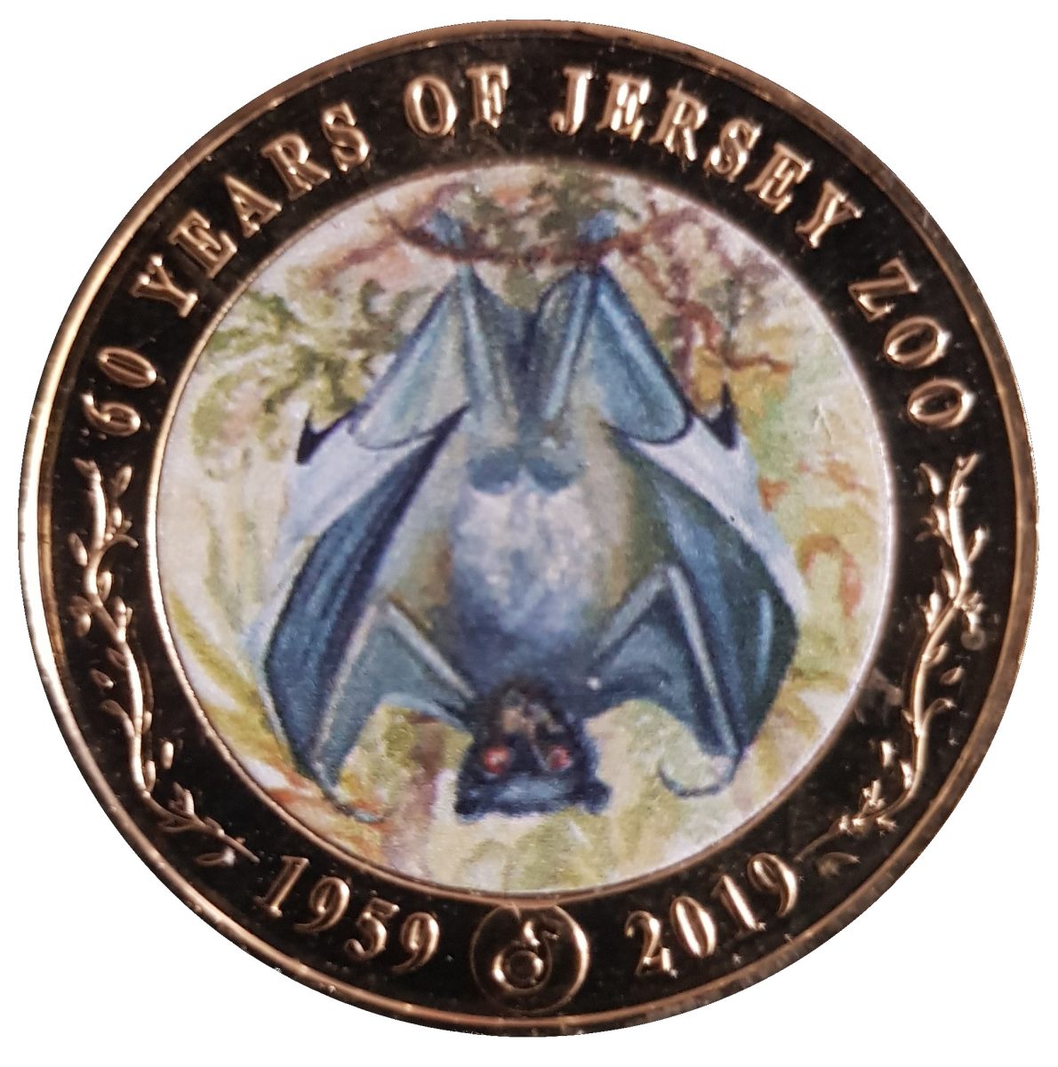 Jersey 2 Pounds - Elizabeth II 60th Anniversary of Jersey Zoo - Bat