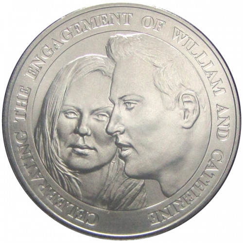 Alderney 5 Pounds - Elizabeth II Engagement of Prince William and Catherine Middleton