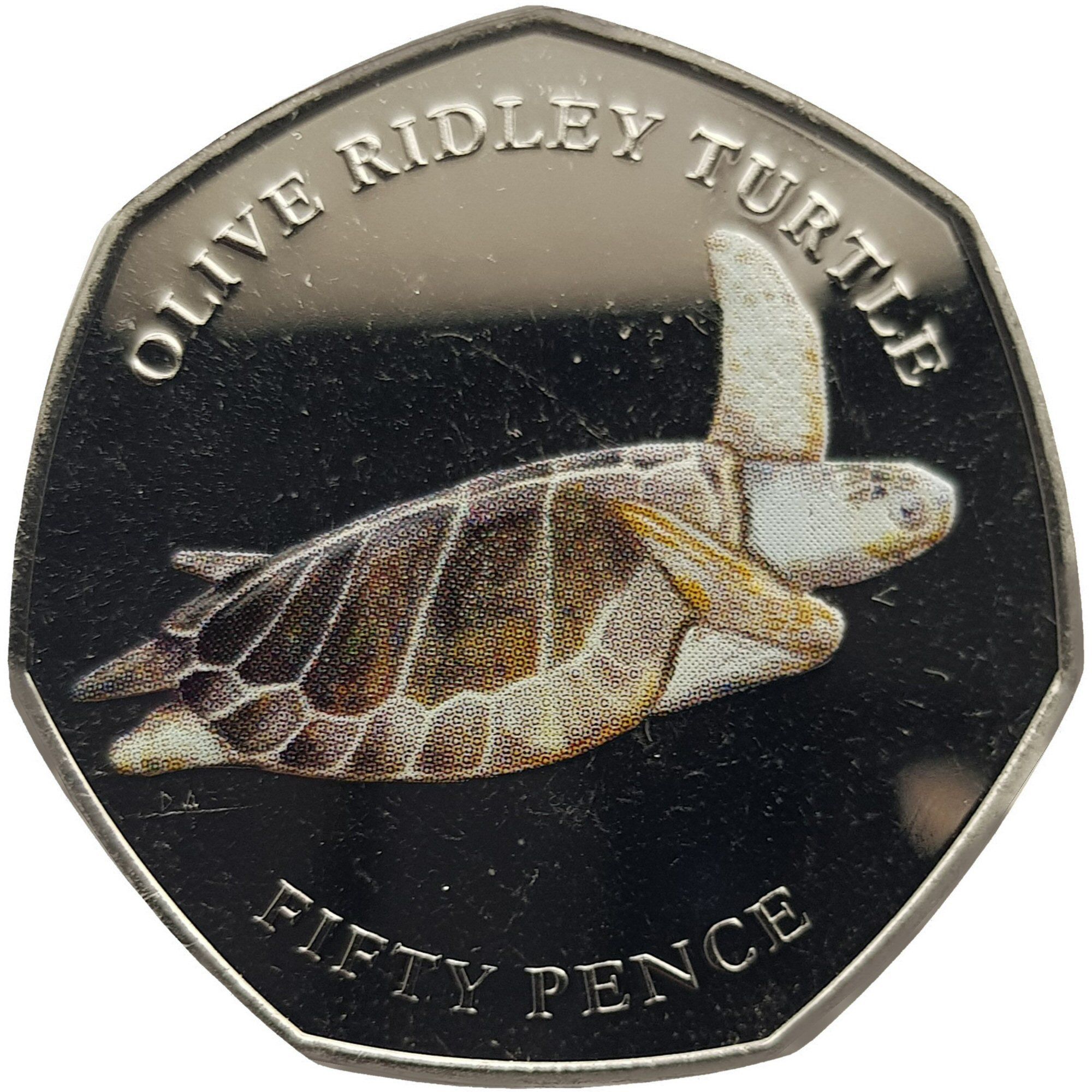British Indian Ocean Territory 50 Pence - Elizabeth II Olive ridley turtle