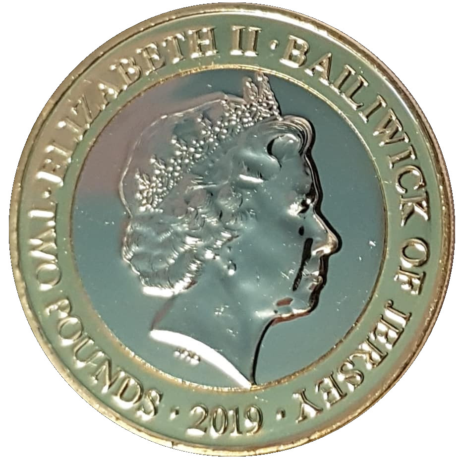 Jersey 2 Pounds - Elizabeth II Jersey Zoo obverse