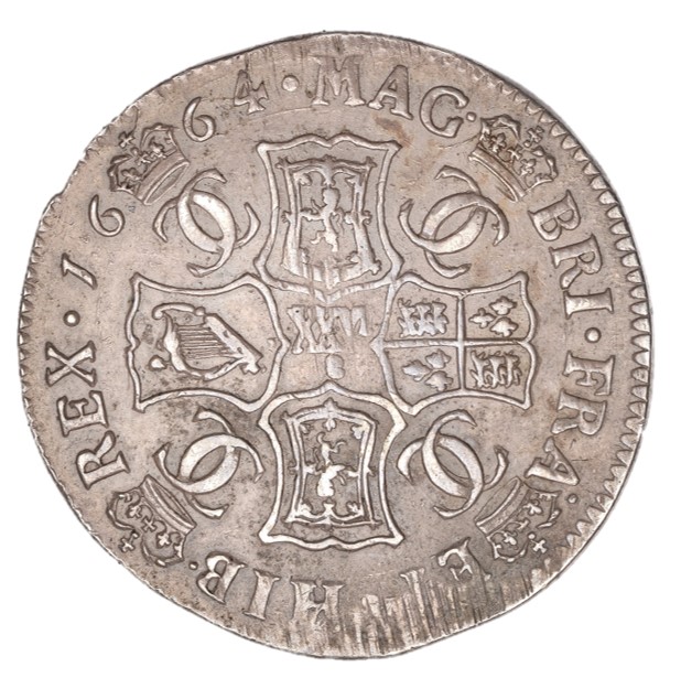 Scotland 2 Merks - Charles II 1st Coinage, Type I
