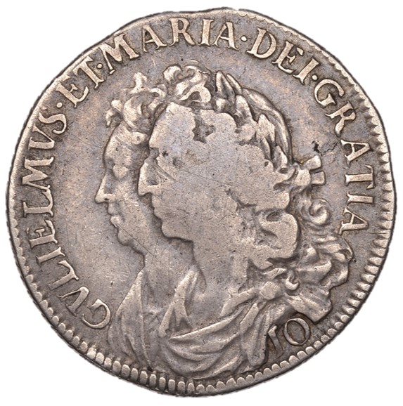 Scotland 10 Shillings - William and Mary obverse