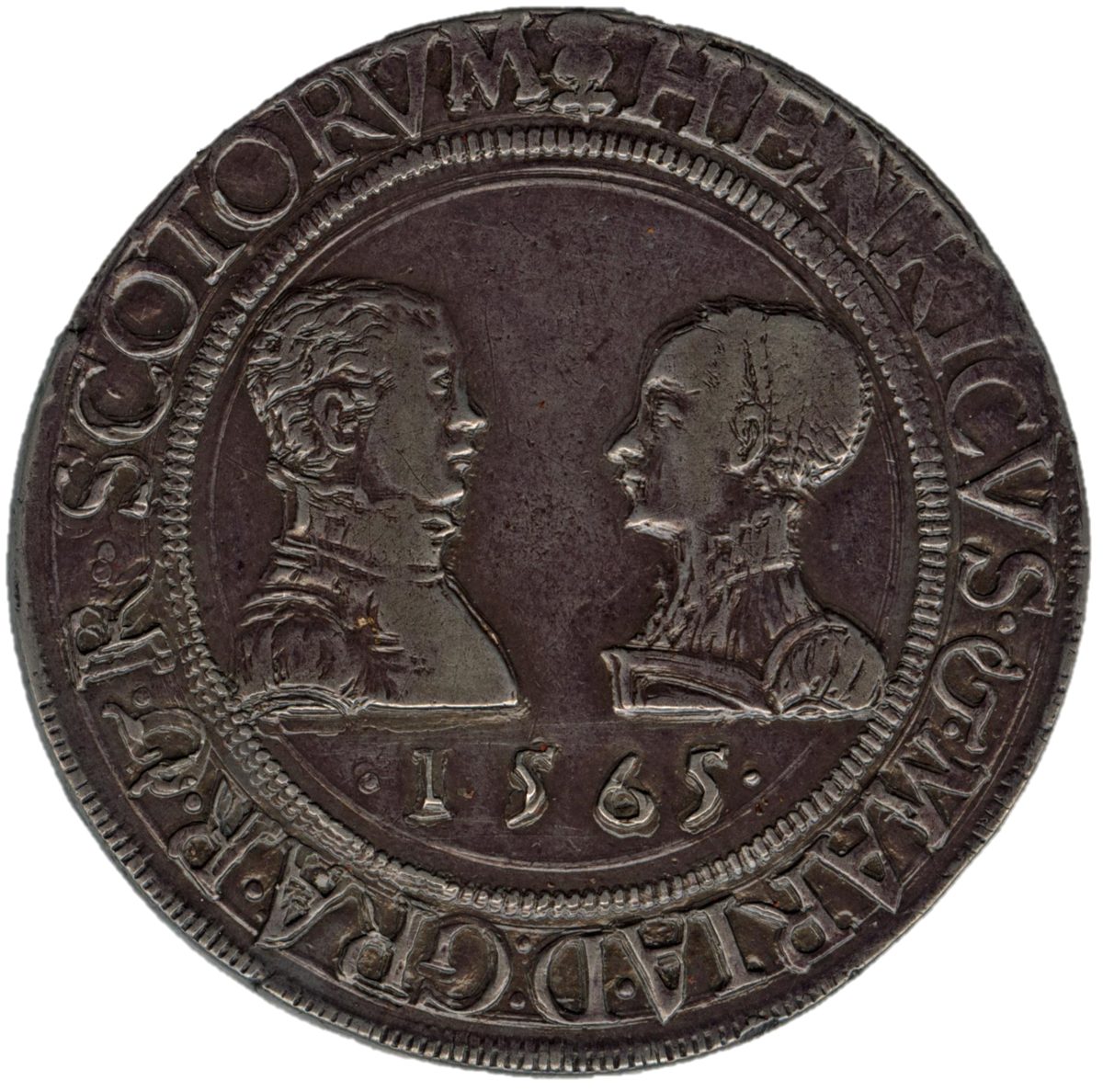 Scotland 1 Ryal - Mary and Henry Darnley 4th Period, Type I obverse