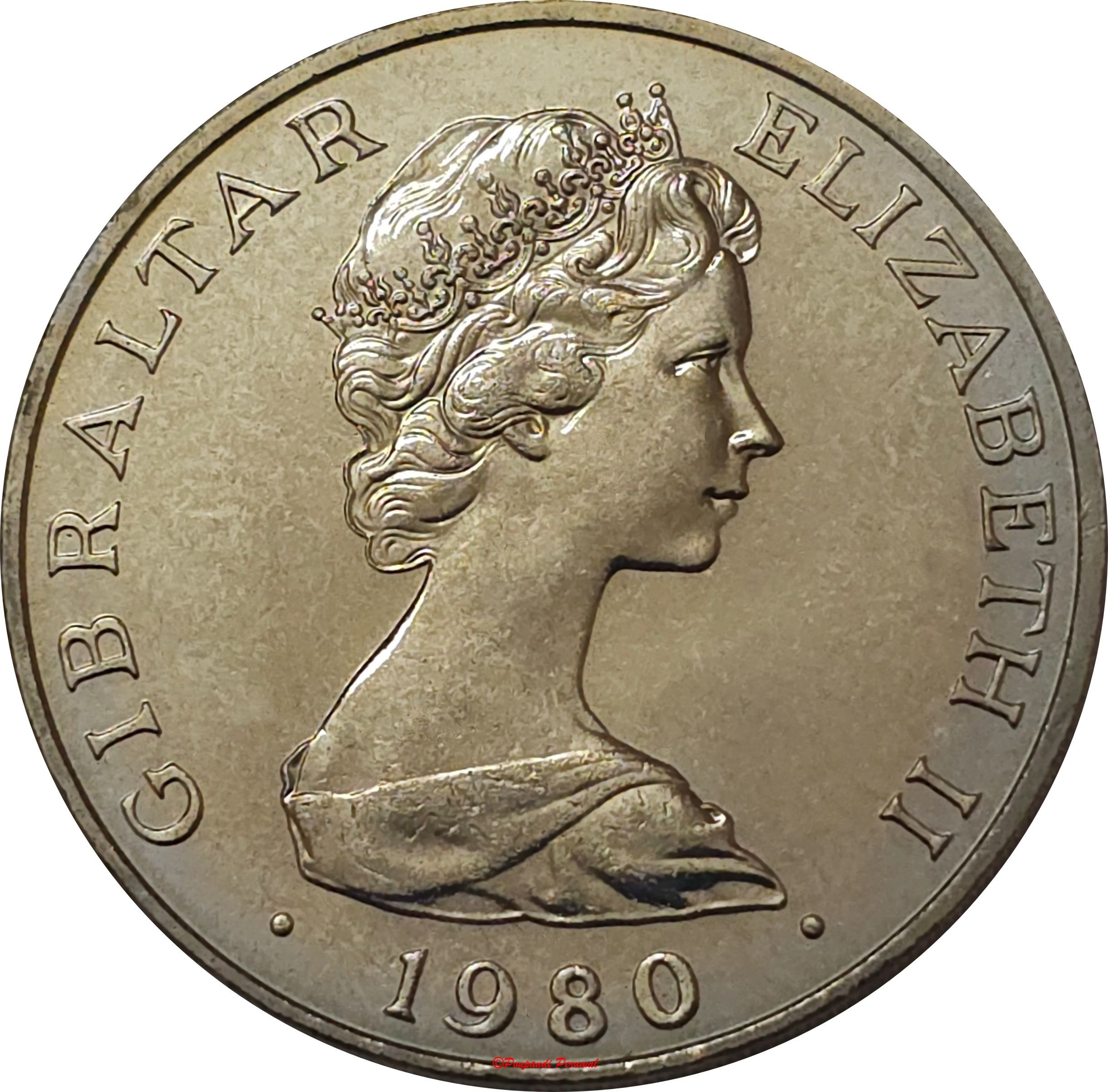 Gibraltar 1 Crown - Elizabeth II Queen Mother obverse