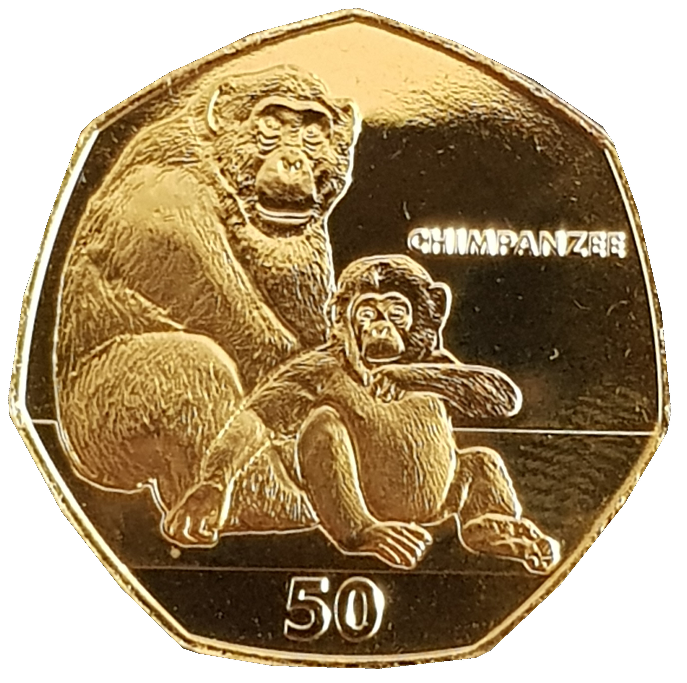 Gibraltar 50 Pence - Elizabeth II Chimpanzee