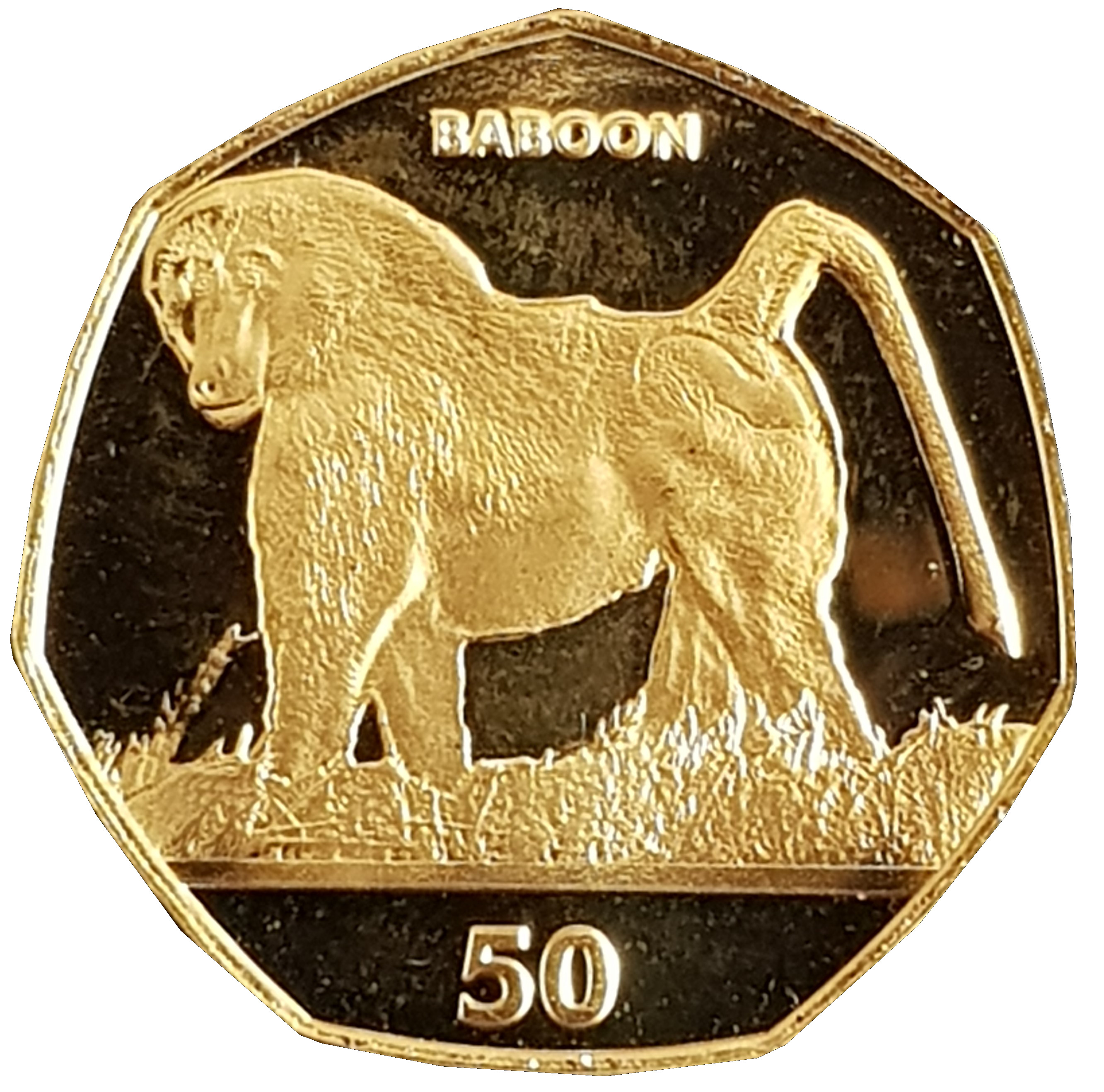 Gibraltar 50 Pence - Elizabeth II Baboon