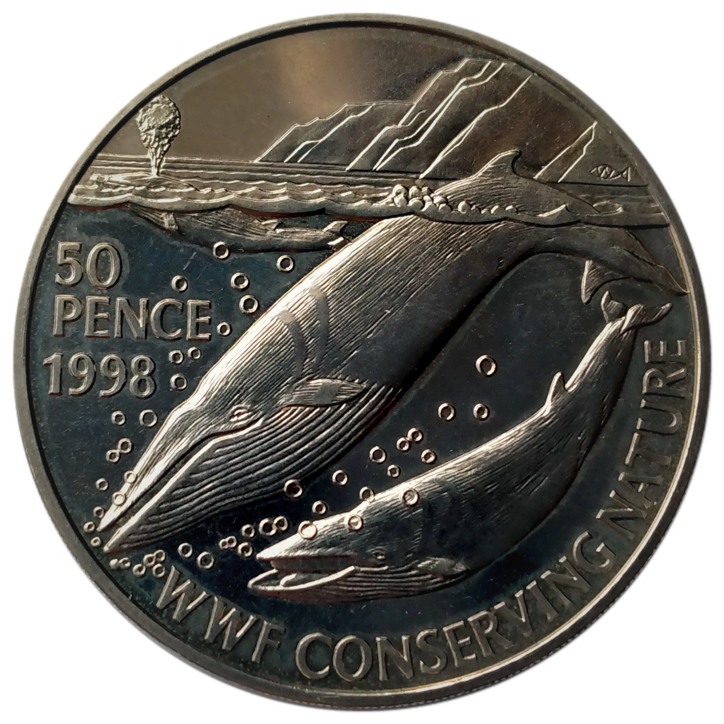 Saint Helena 50 Pence - Elizabeth II Blue Whales