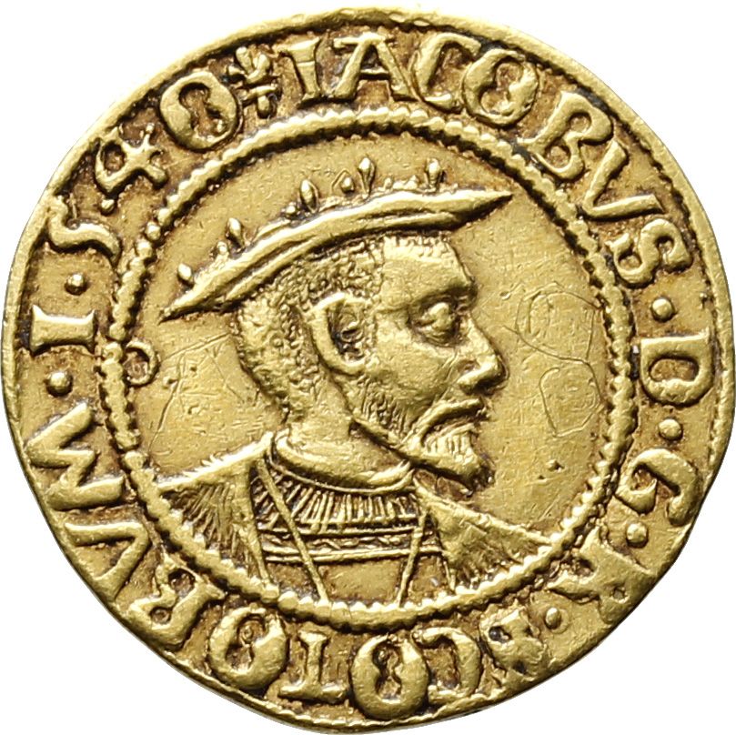 Scotland ⅔ Ducat - James V 3rd Coinage obverse