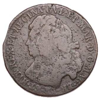 Scotland 1 Bawbee - William and Mary obverse