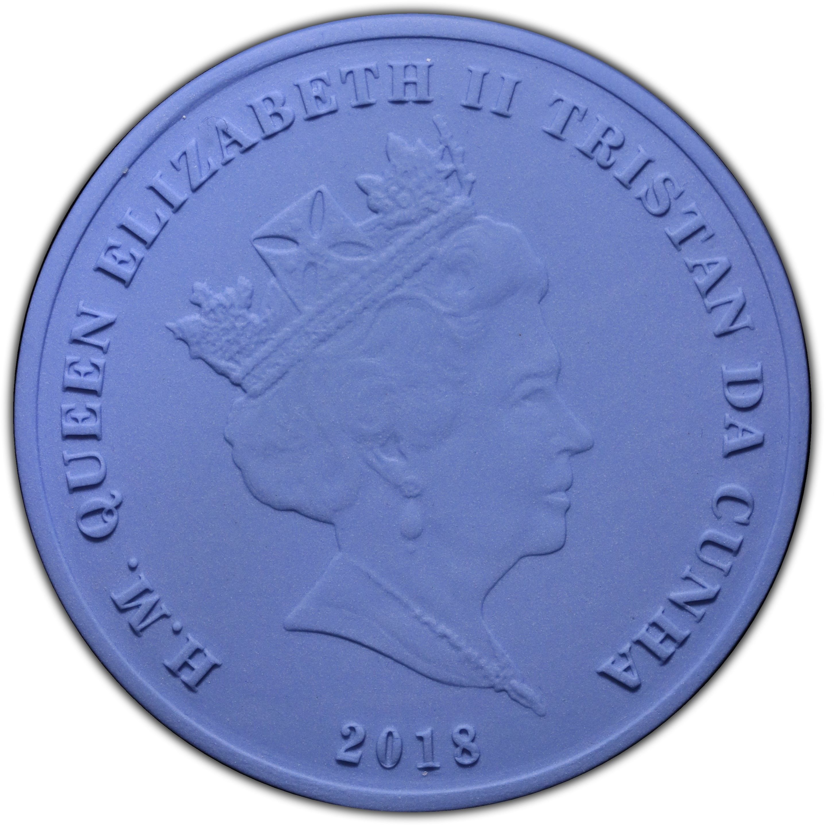 Tristan da Cunha 5 Pounds - Elizabeth II Three Graces obverse