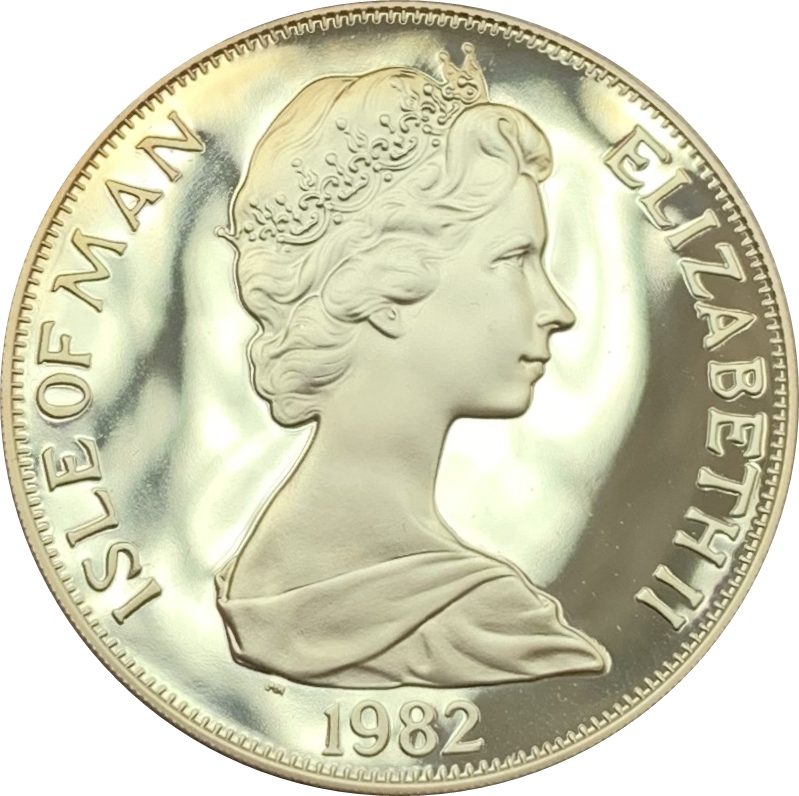 Isle of Man 1 Crown - Elizabeth II H.M.S. Bounty; Silver Proof obverse