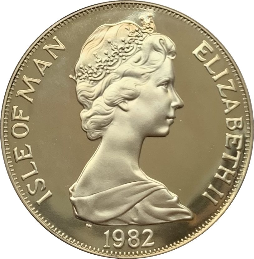 Isle of Man 1 Crown - Elizabeth II H.M.S. Victory; Silver issue obverse