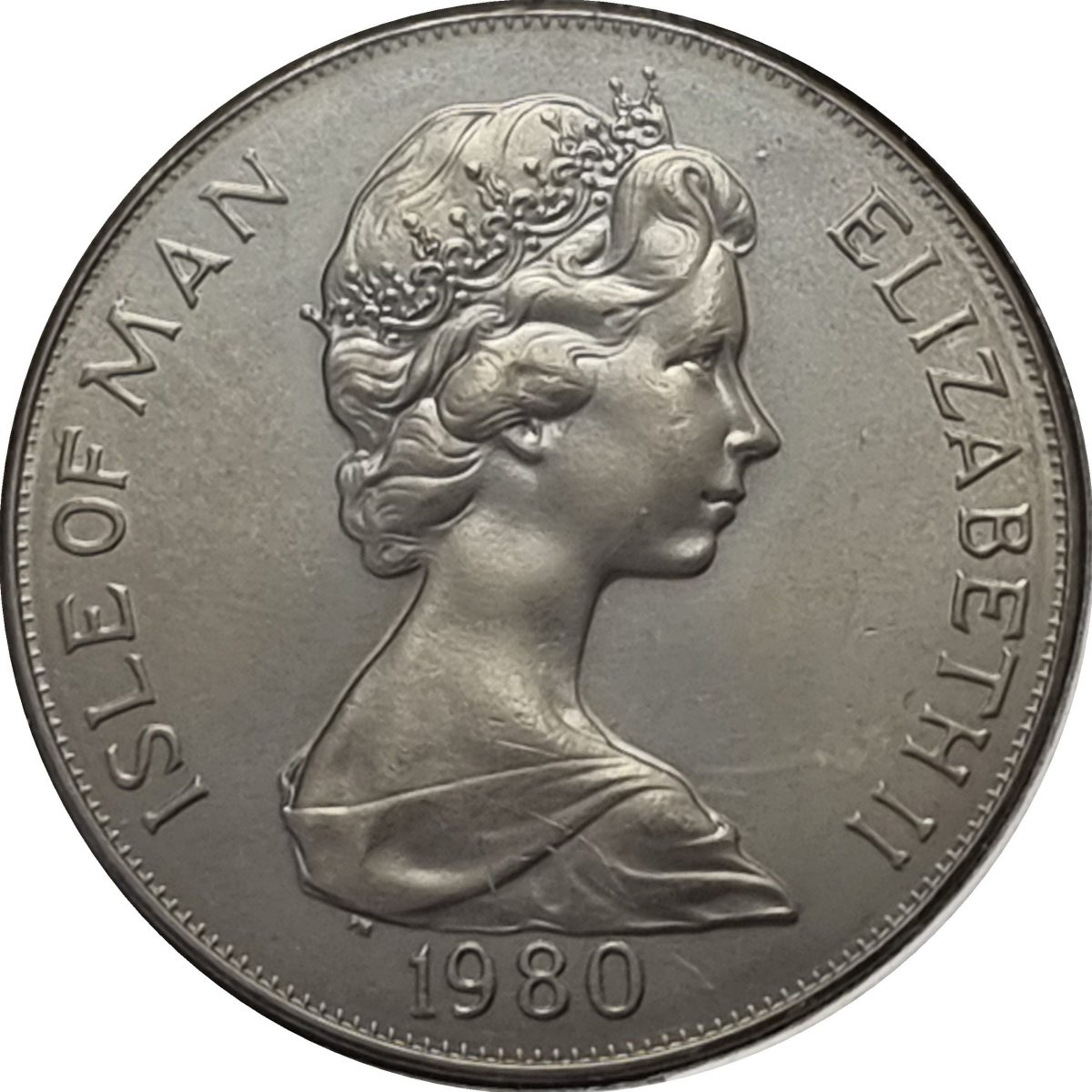 Isle of Man 1 Crown - Elizabeth II Moscow Olympics obverse