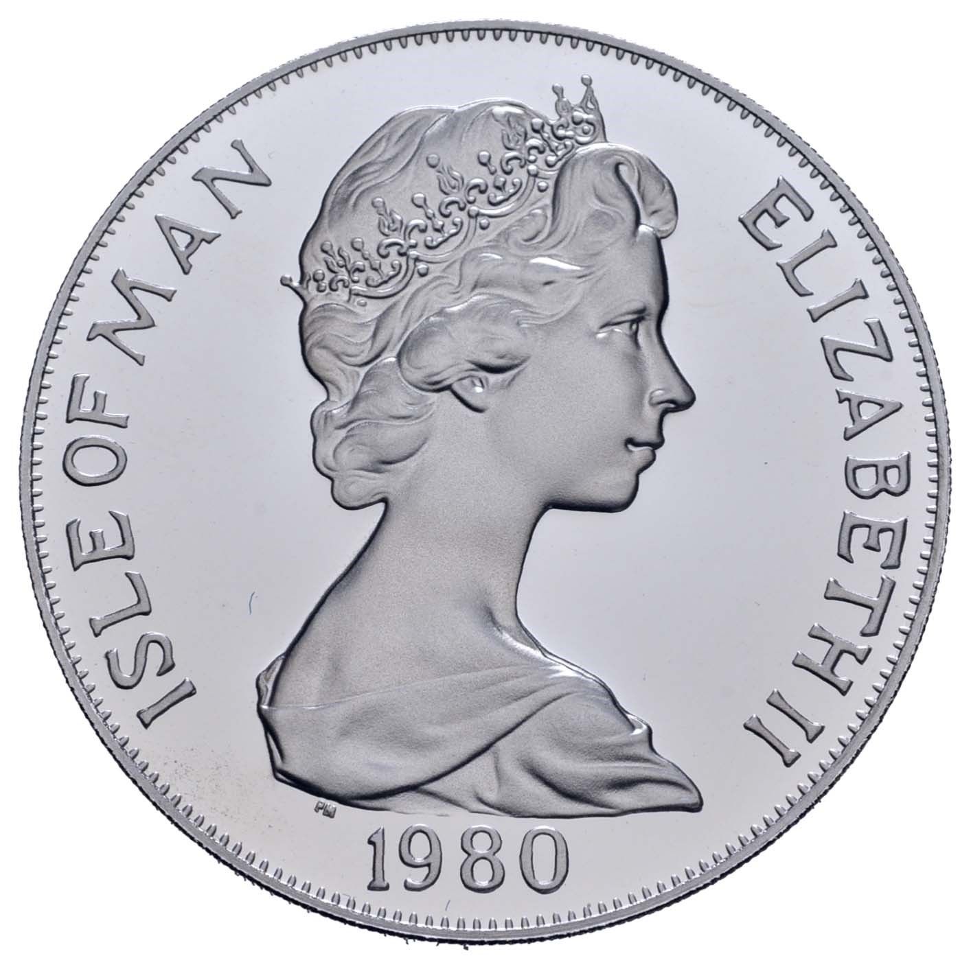 Isle of Man 1 Crown - Elizabeth II Olympics obverse