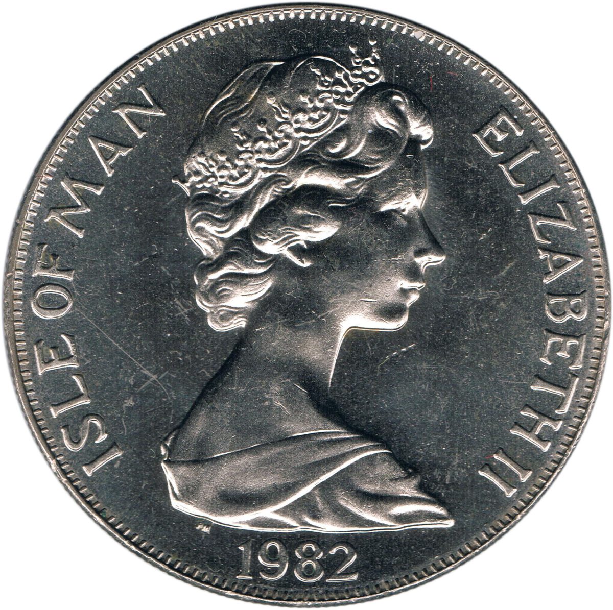 Isle of Man 1 Crown - Elizabeth II H.M.S. Victory obverse